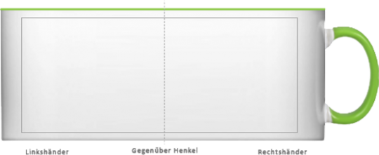 Zweifarbige Foto Tasse Hellgrün
